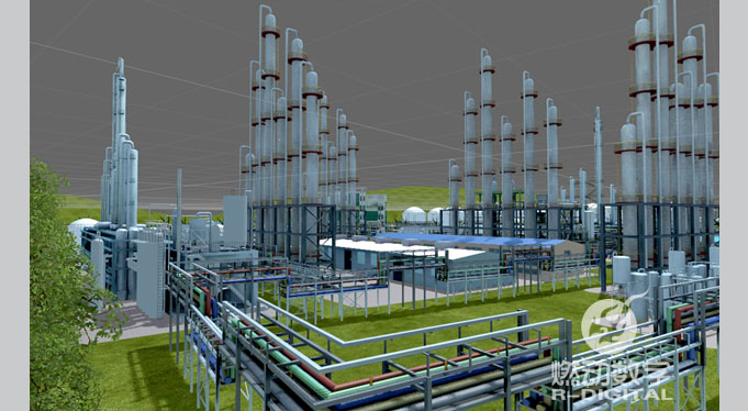 化工企業(yè)廠區(qū)三維動(dòng)畫交互演示